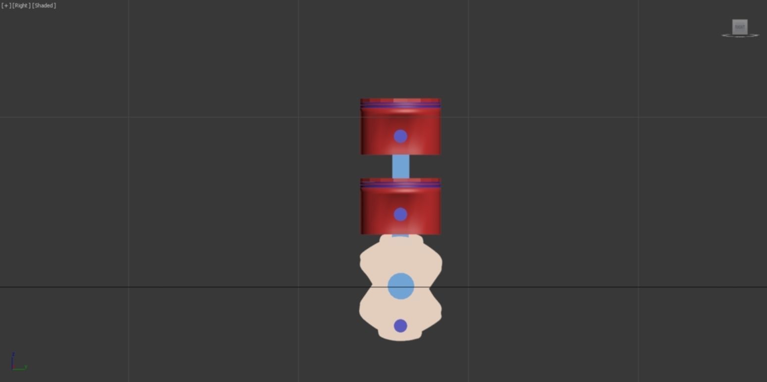 cylinder piston animation 3D model animated rigged CGTrader
