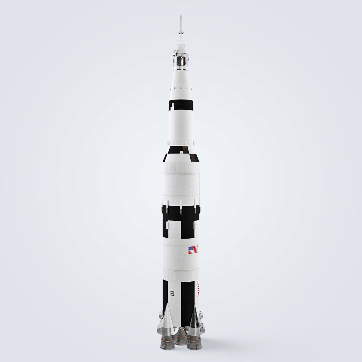 Saturn V rocket engine 3D model_5