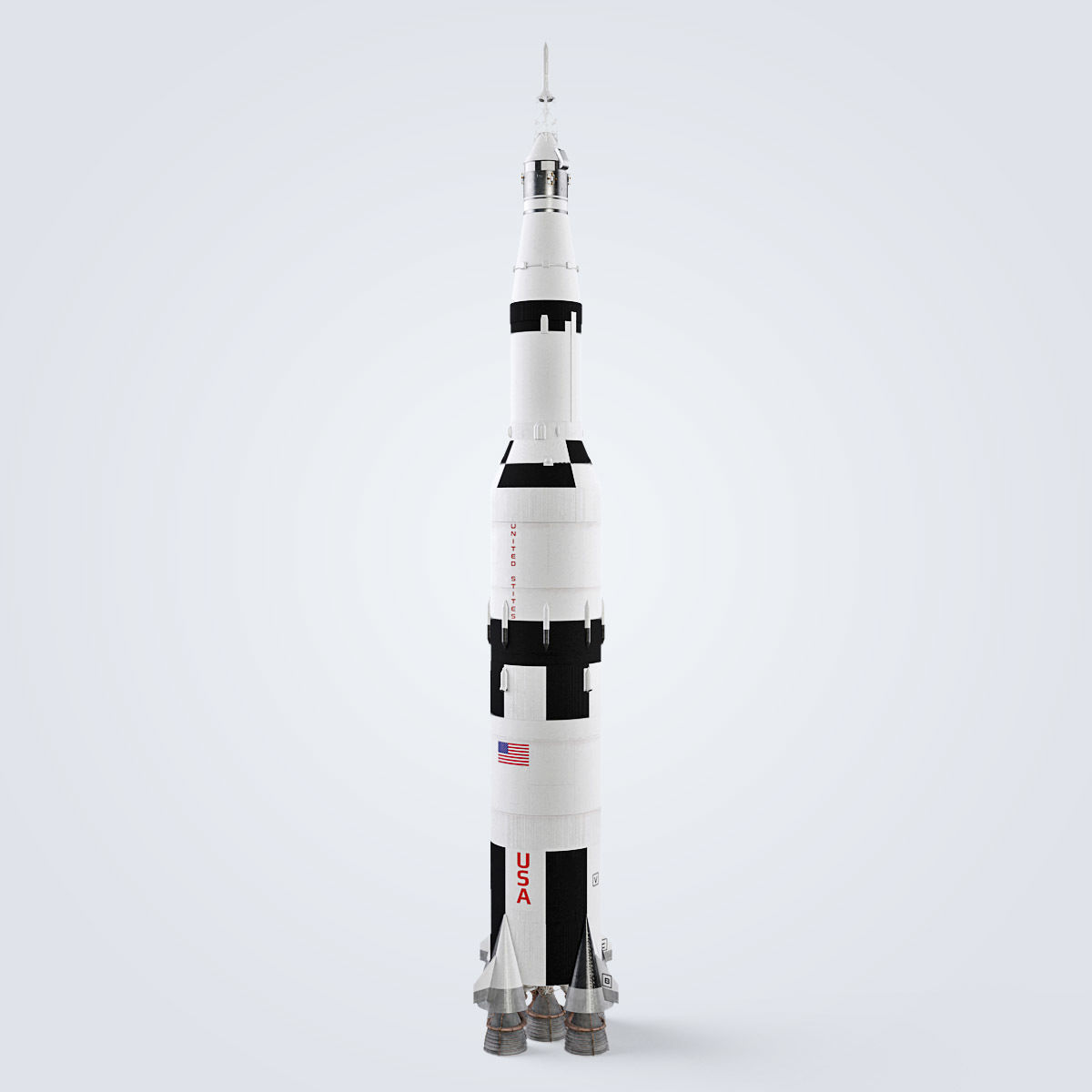 Saturn V rocket engine 3D model_3