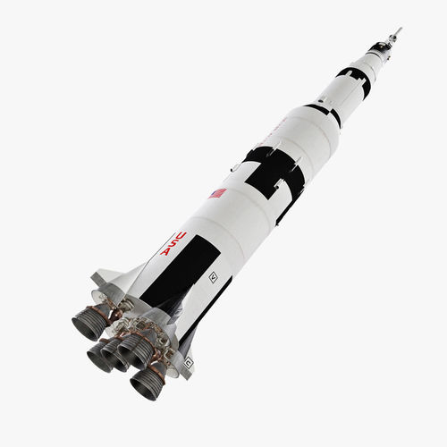 Saturn V rocket engine 3D model