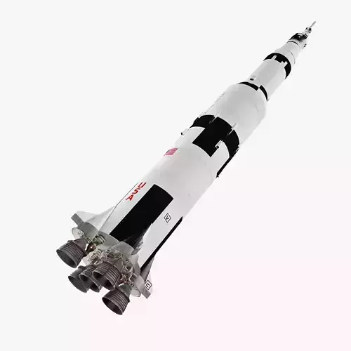 Saturn V rocket engine 3D model