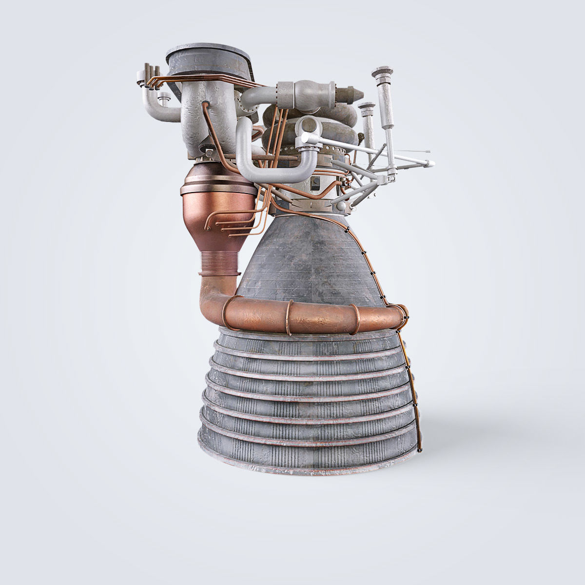 Saturn V rocket engine 3D model_27