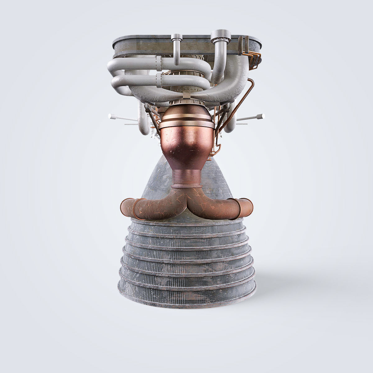 Saturn V rocket engine 3D model_26