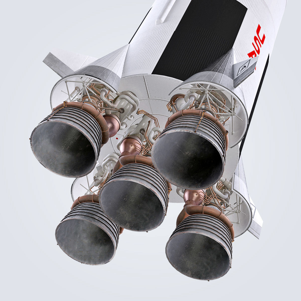 Saturn V rocket engine 3D model_16