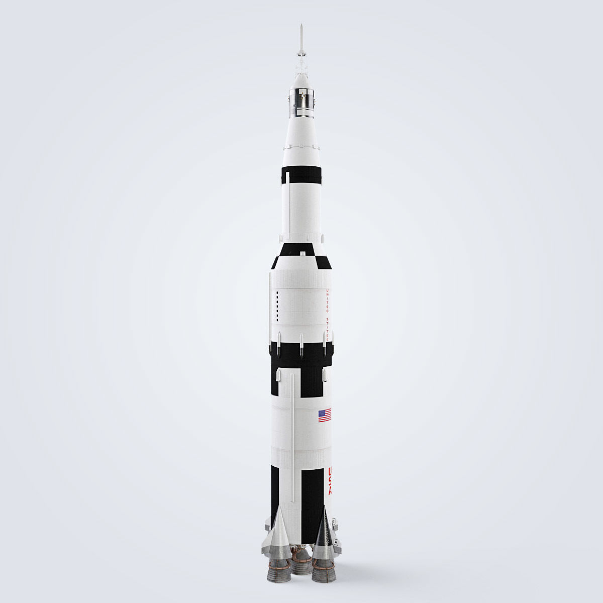 Saturn V rocket engine 3D model_1