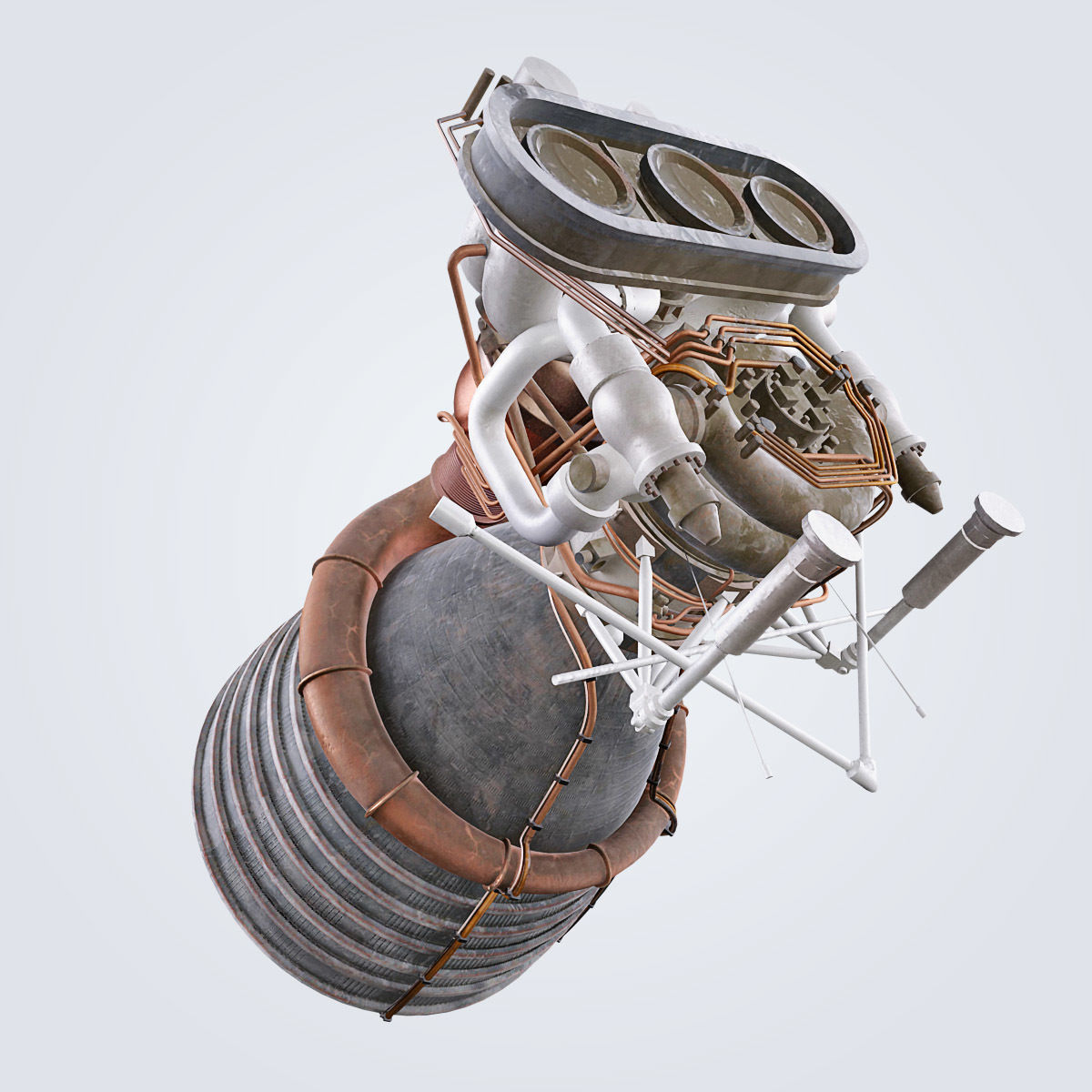 Saturn V rocket engine 3D model_30