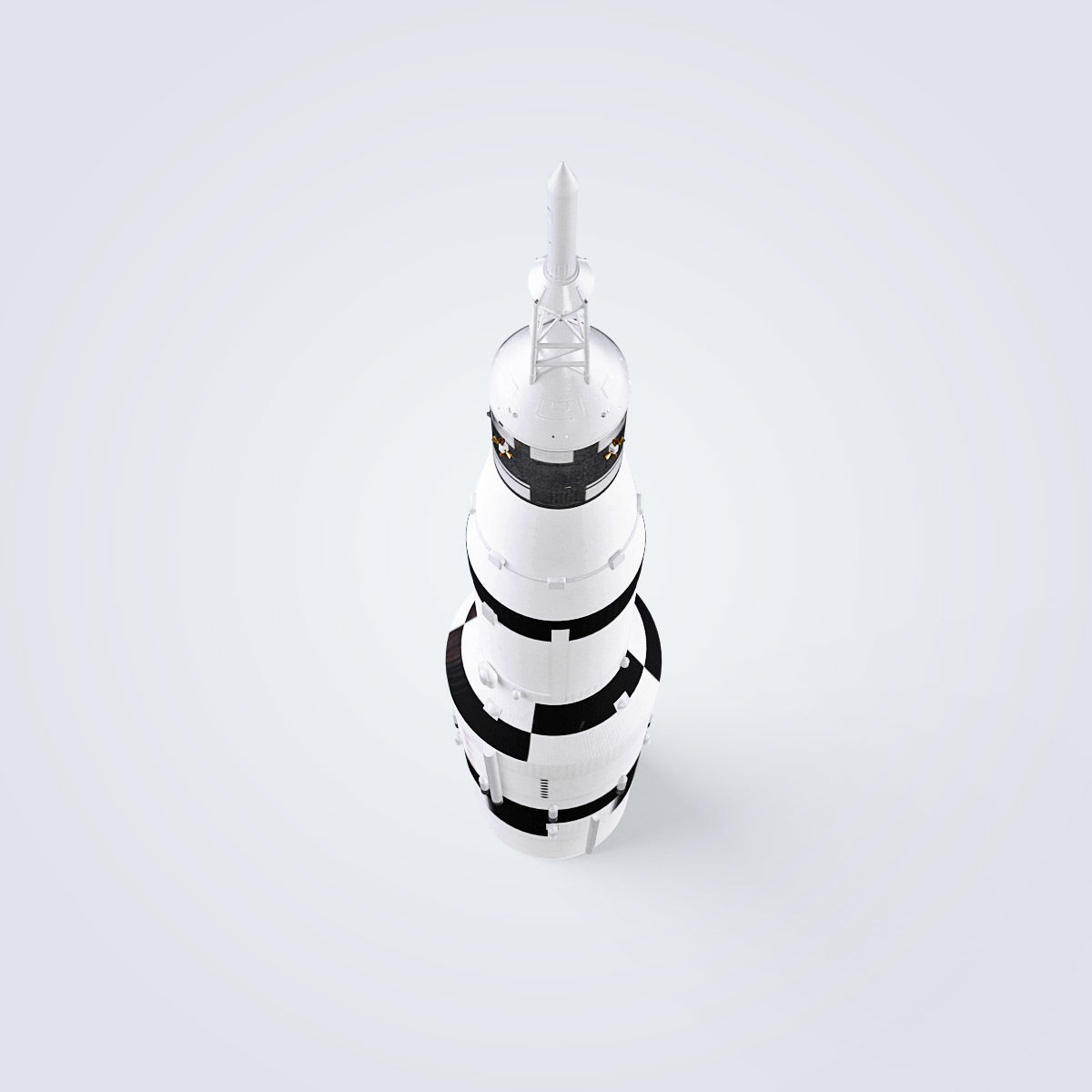 Saturn V rocket engine 3D model_11