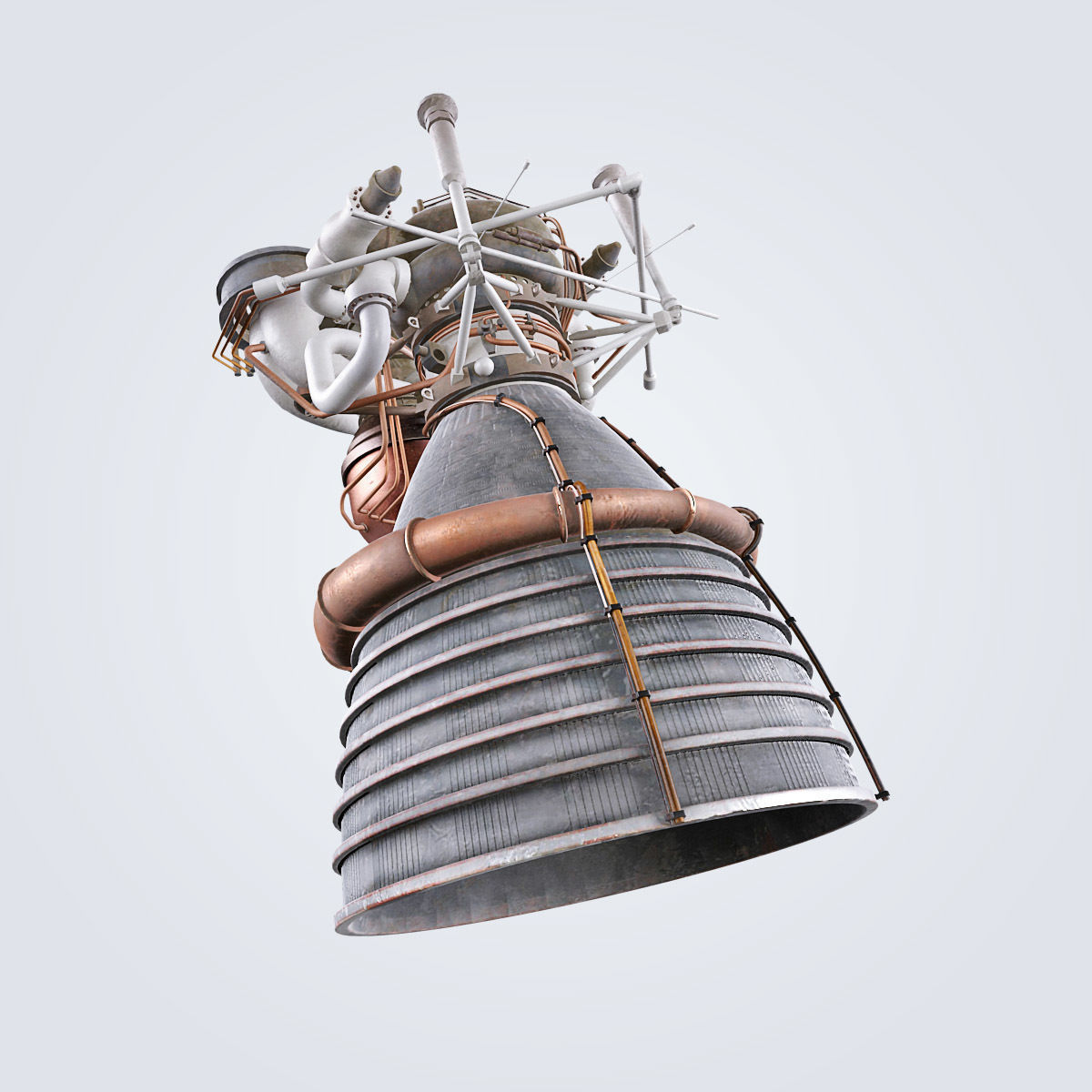 Saturn V rocket engine 3D model_31