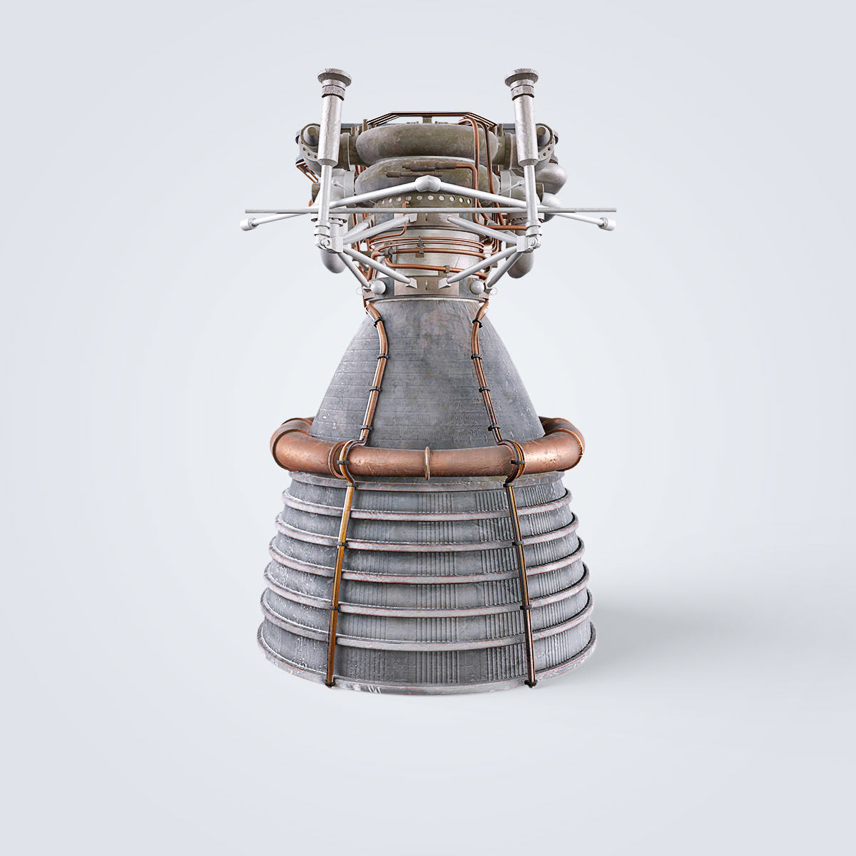 Saturn V rocket engine 3D model_23