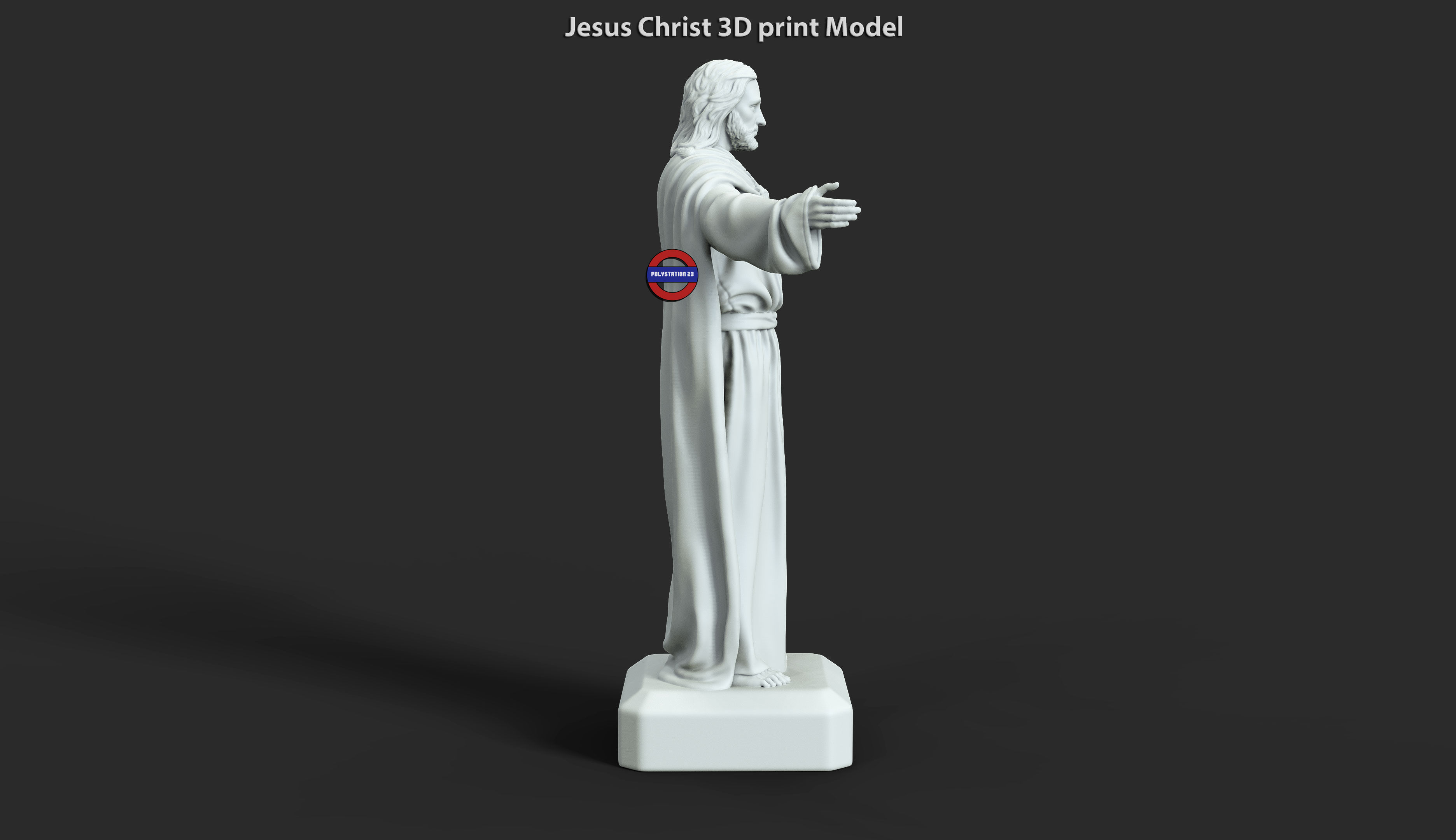 Jesus Christ vol3 statue for 3d print 3D print model_5
