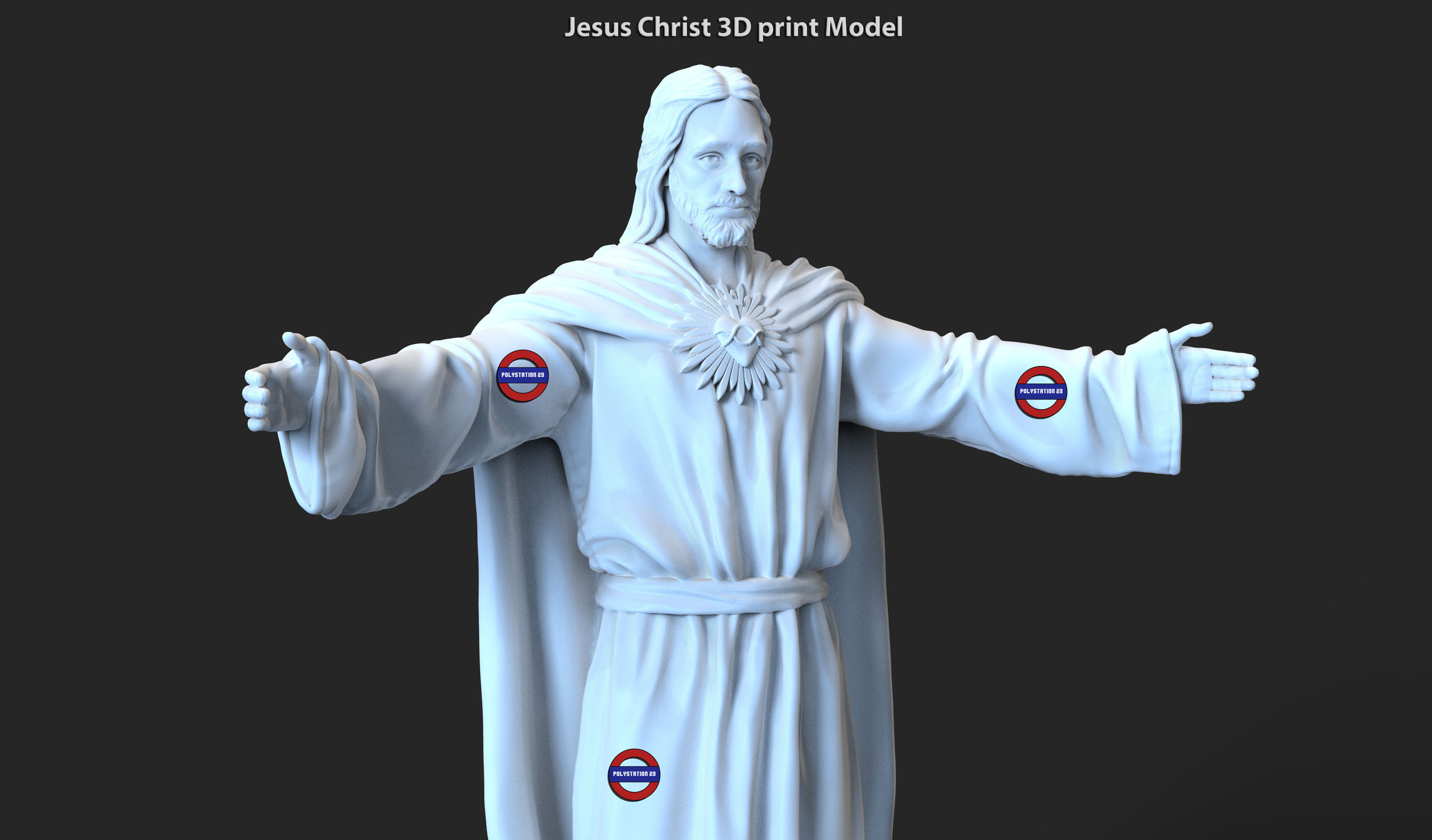 Jesus Christ vol3 statue for 3d print 3D print model_8