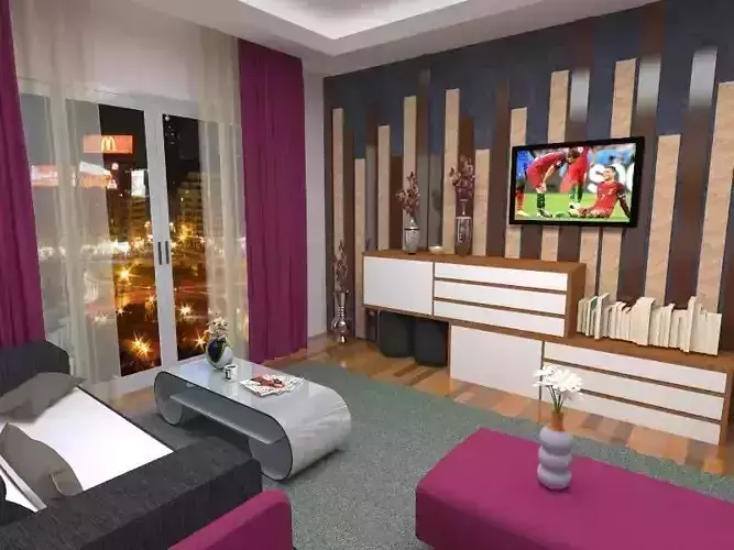 Small livingroom 3d scene