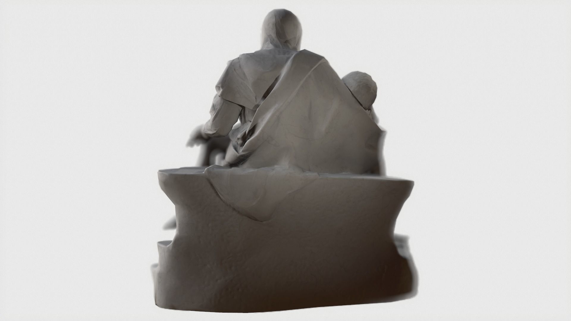 VR Sculpture La Pieta by Michelangelo Ultra-Low-Poly Low-poly 3D model_7