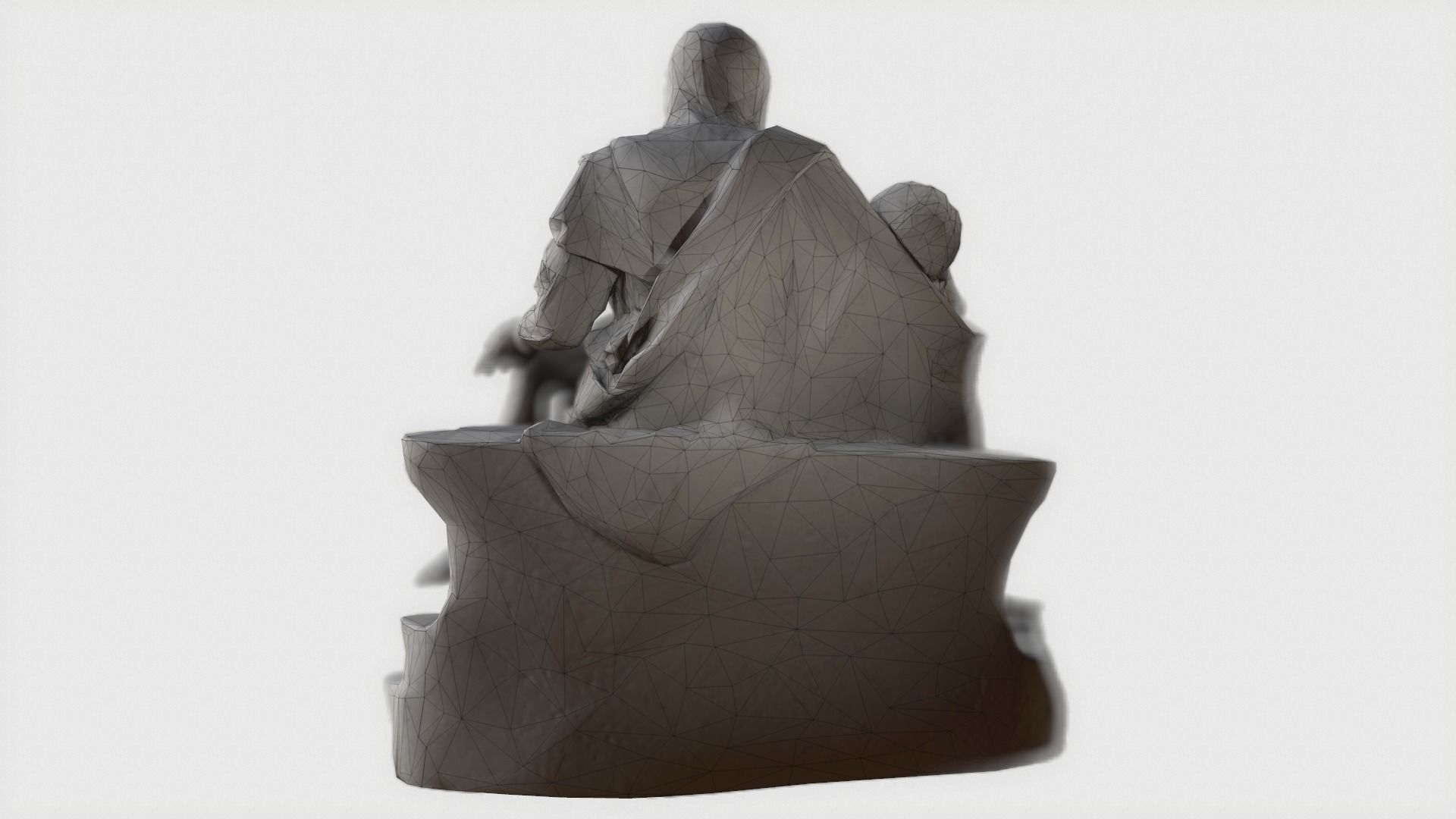 VR Sculpture La Pieta by Michelangelo Ultra-Low-Poly Low-poly 3D model_8