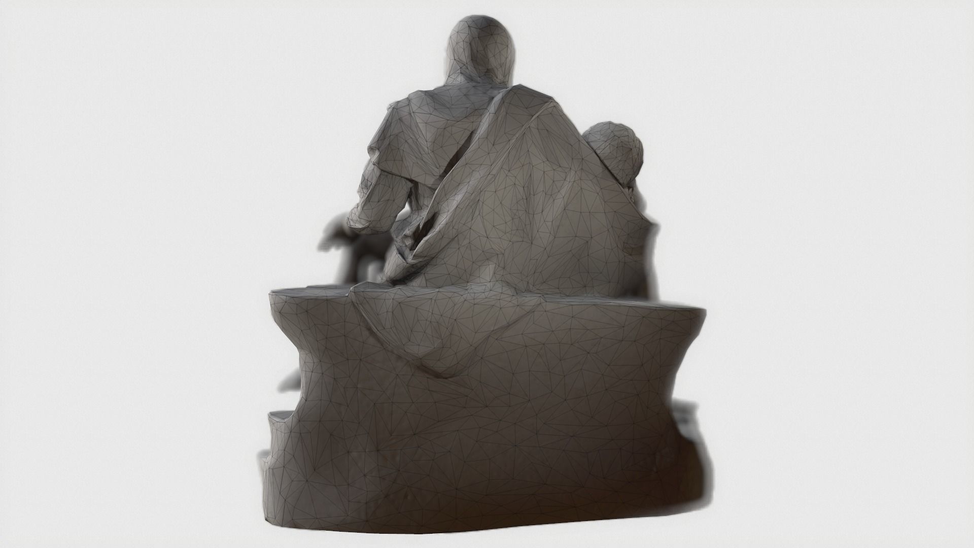 VR Sculpture La Pieta by Michelangelo Ultra-Low-Poly Low-poly 3D model_4