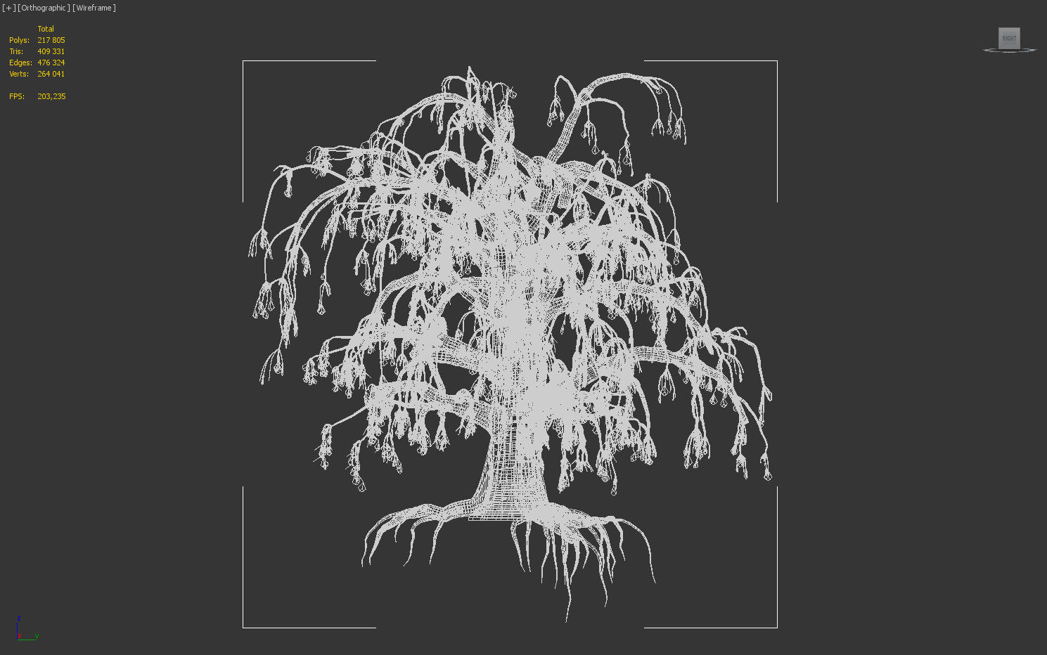 Old oak winter 3D model_4