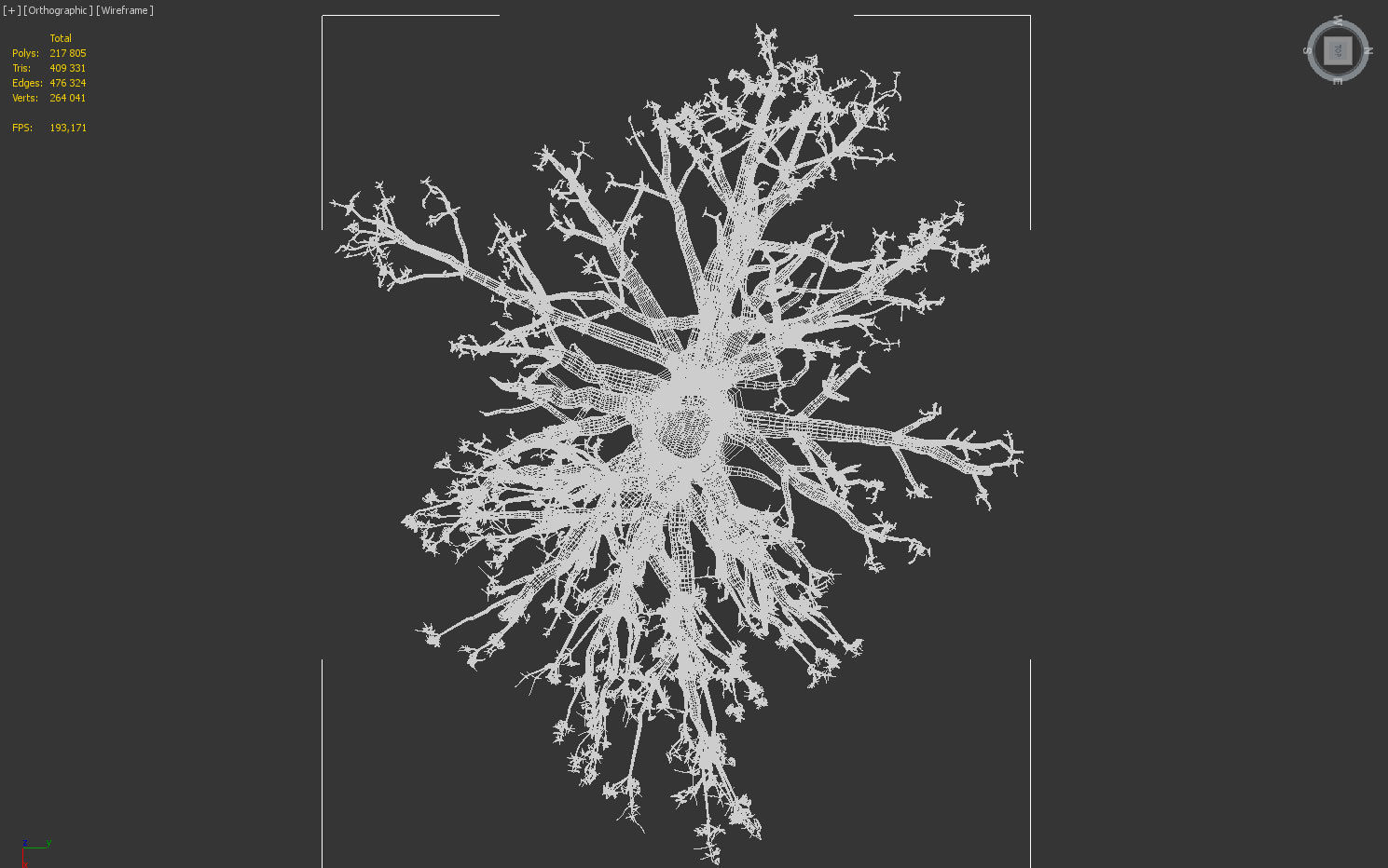 Old oak winter 3D model_5
