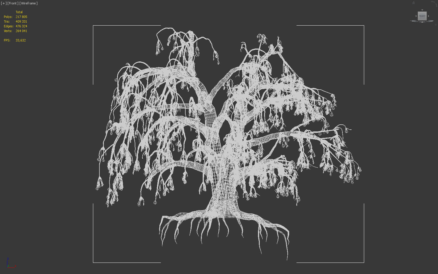 Old oak winter 3D model_3