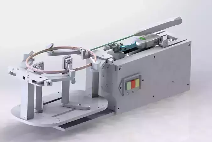 Badminton racquet threading device