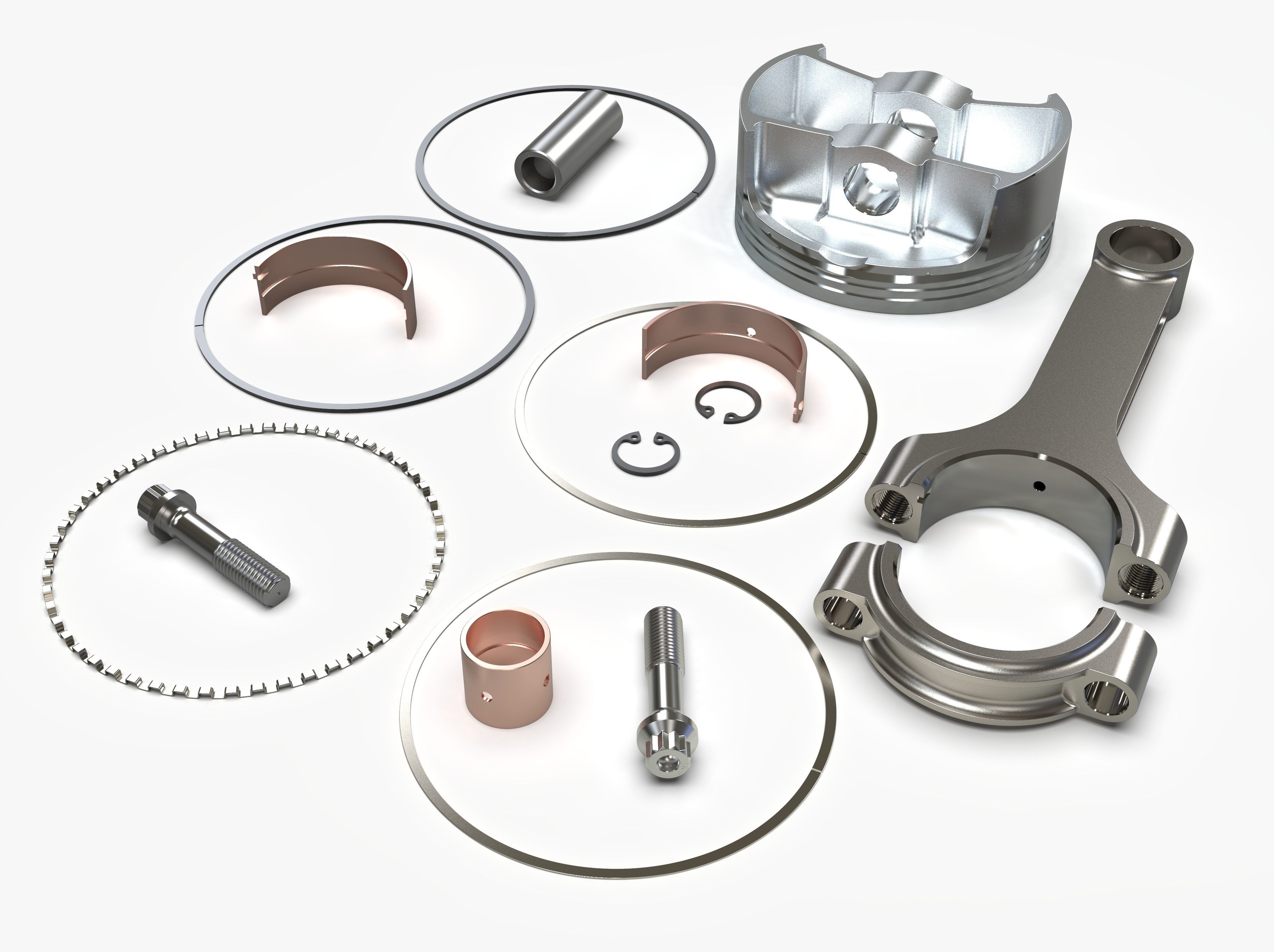 Piston and Connecting Rod 3D model_5