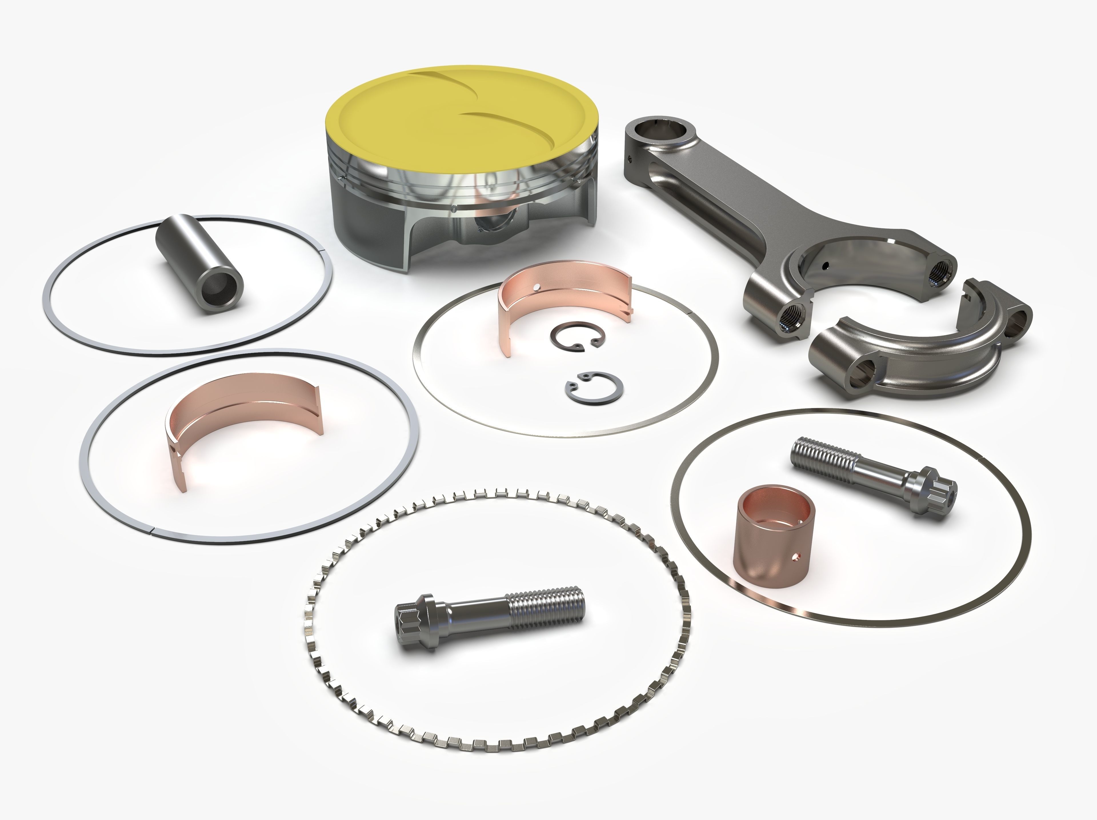 Piston and Connecting Rod 3D model_7