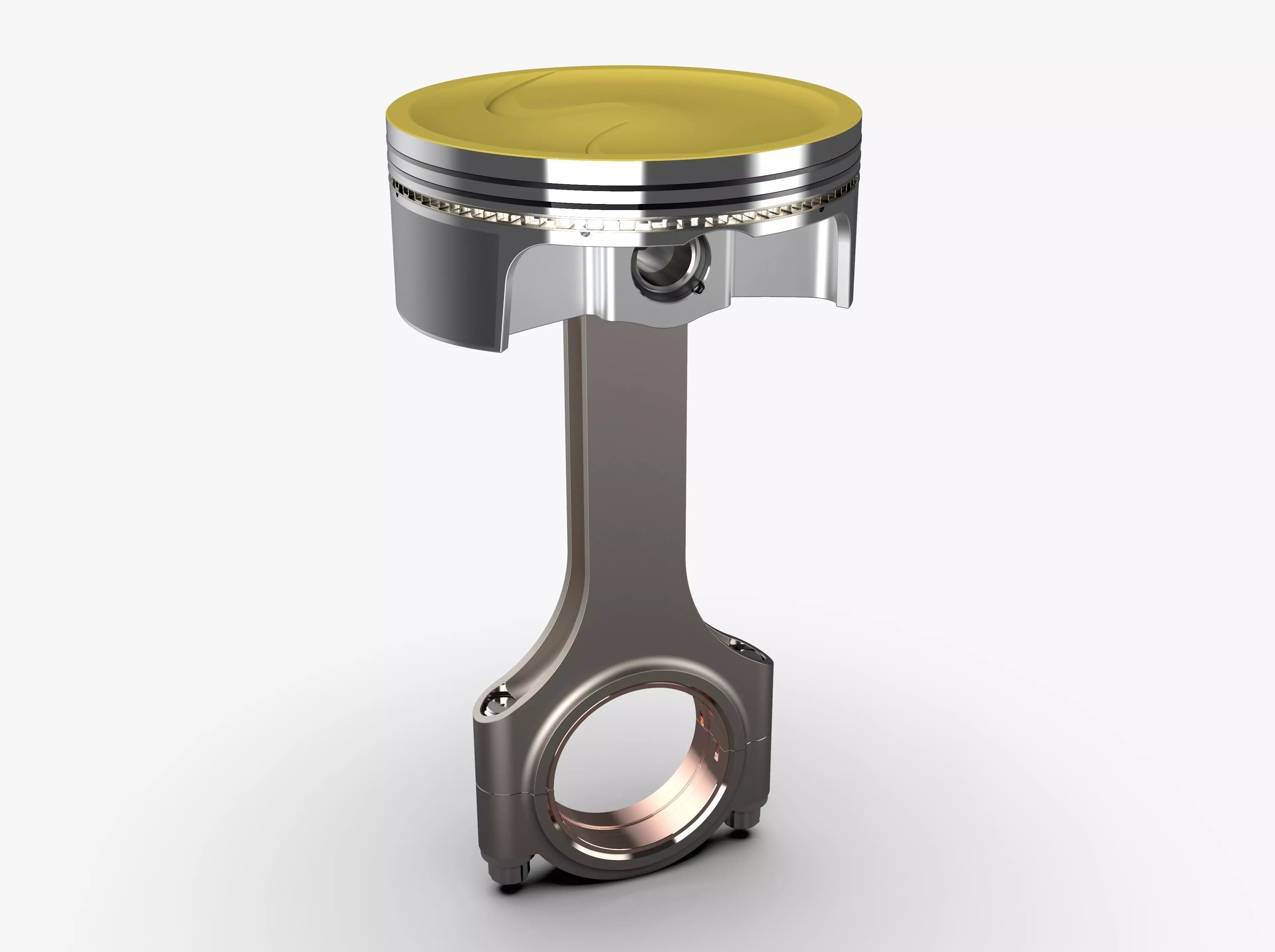 Piston and Connecting Rod 3D model_0