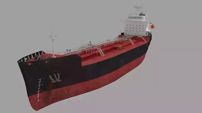 Oil Tanker Ship Lowpoly