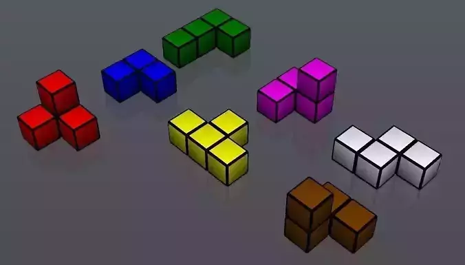 Soma Cube Low-poly 3D model