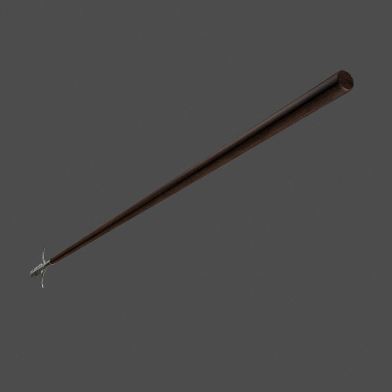 Corseque polearm 3D model_3