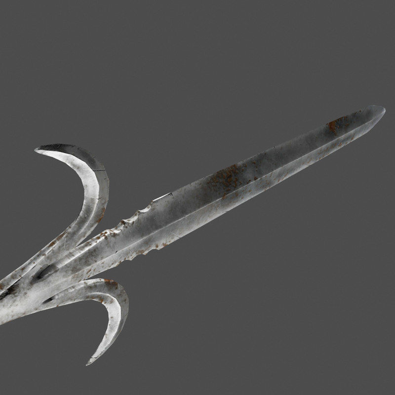 Corseque polearm 3D model_6