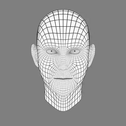 Stylized Head Base Mesh Low-poly 3D model