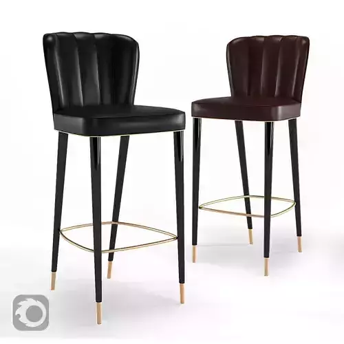 Dillon Designer Leather Bar Stool  