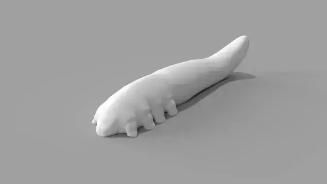 demodex bug maggot rig 3D model
