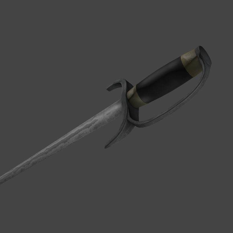 Fanged sword 3D model_8