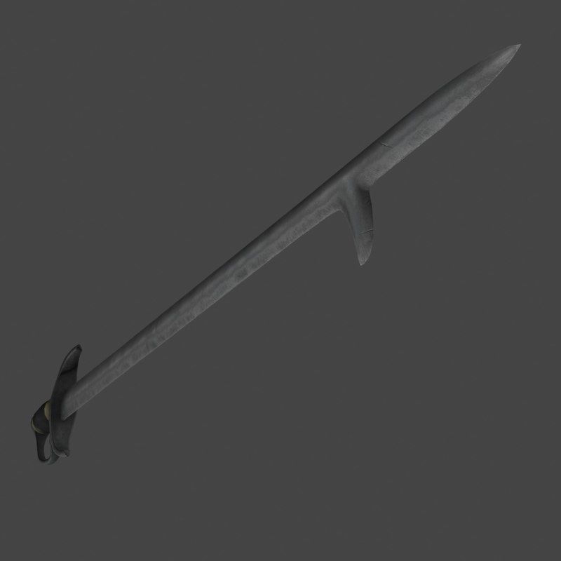 Fanged sword 3D model_12