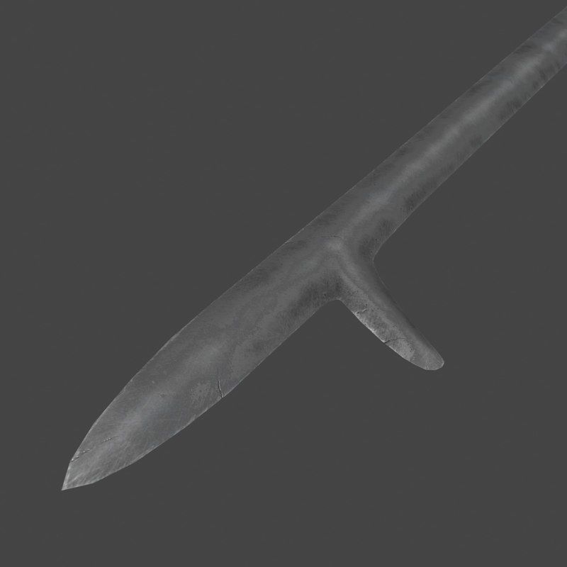 Fanged sword 3D model_5
