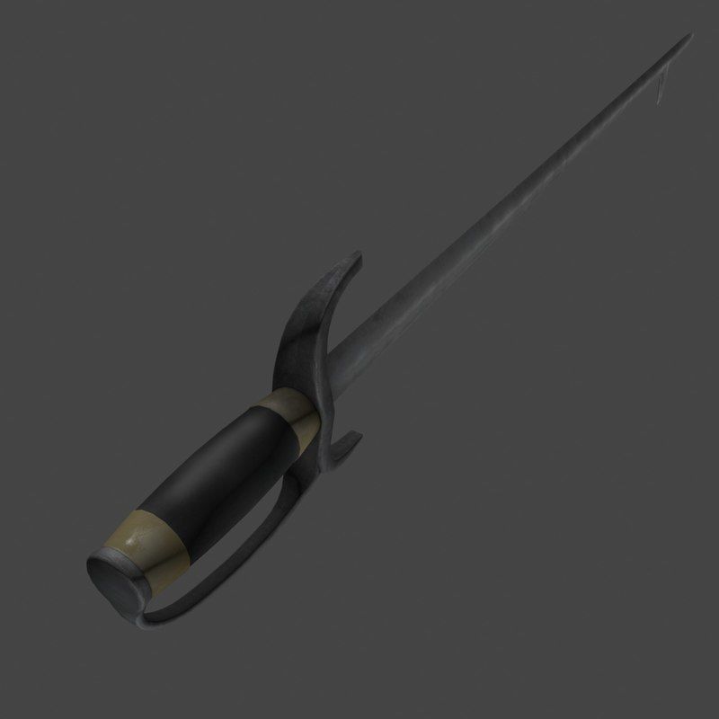 Fanged sword 3D model_10
