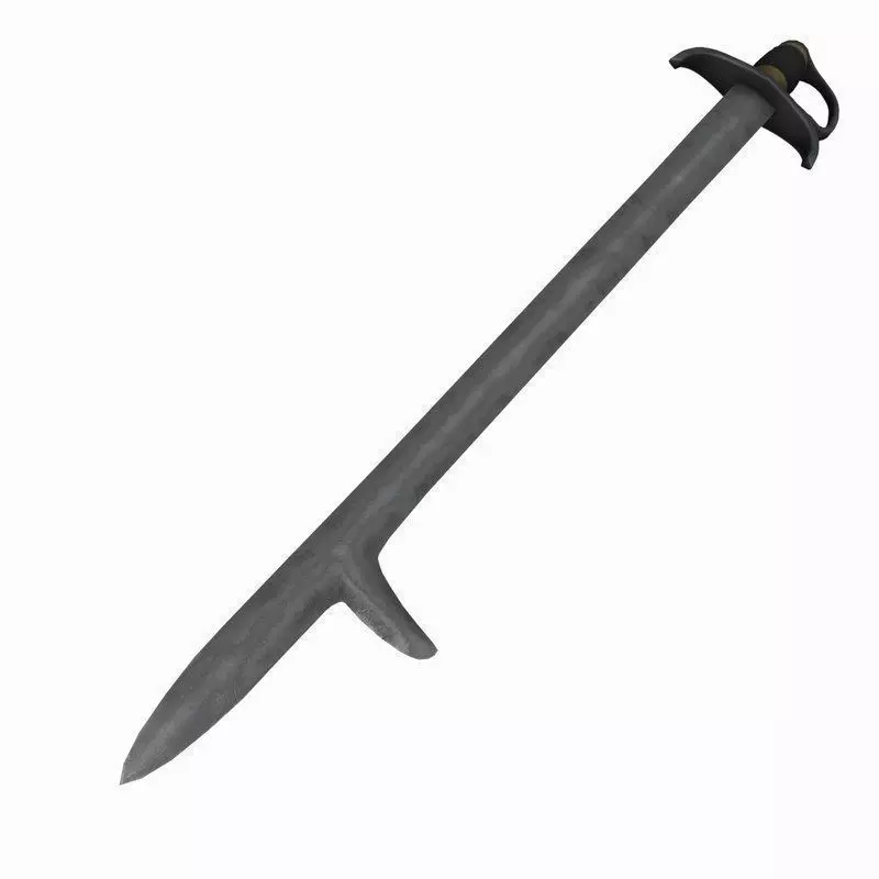 Fanged sword 3D model_0