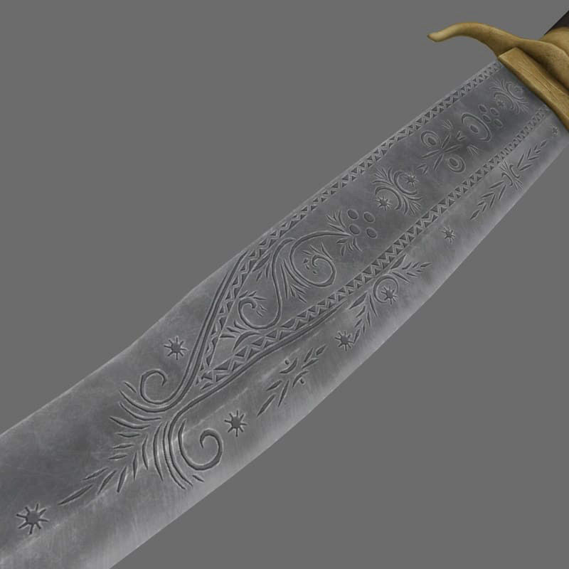 Indian dagger 3D model_5