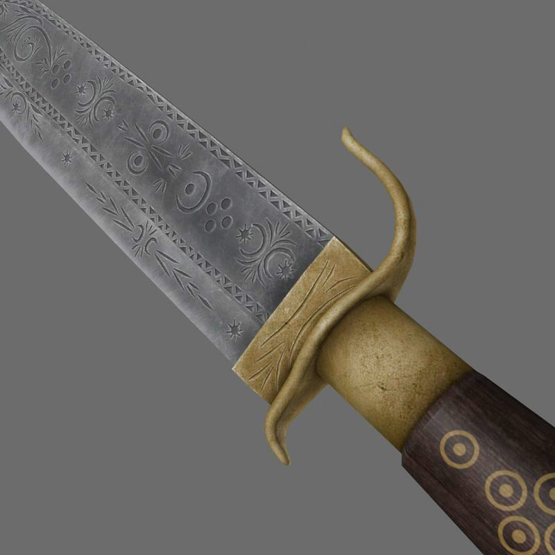 Indian dagger 3D model_6