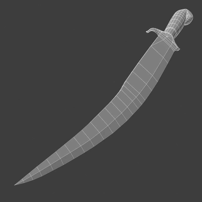 Indian dagger 3D model_2
