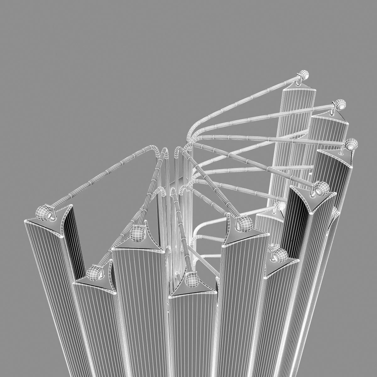 Veronese Mirless wall light 3D model_5