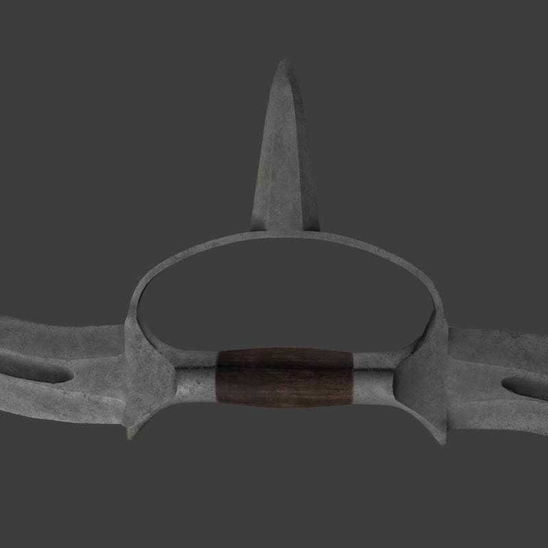 Indian thrusting knife 3D model_10