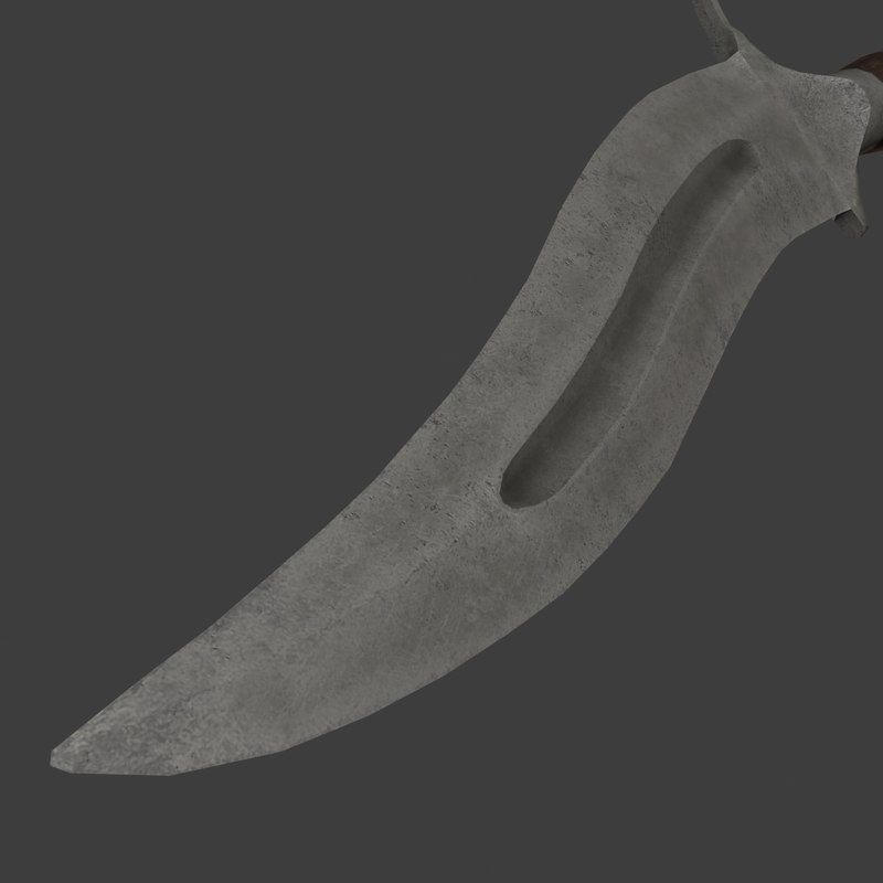 Indian thrusting knife 3D model_5