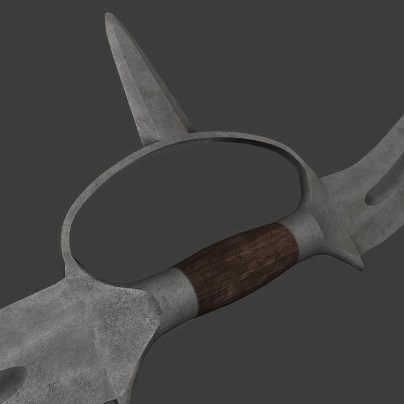 Indian thrusting knife 3D model_6