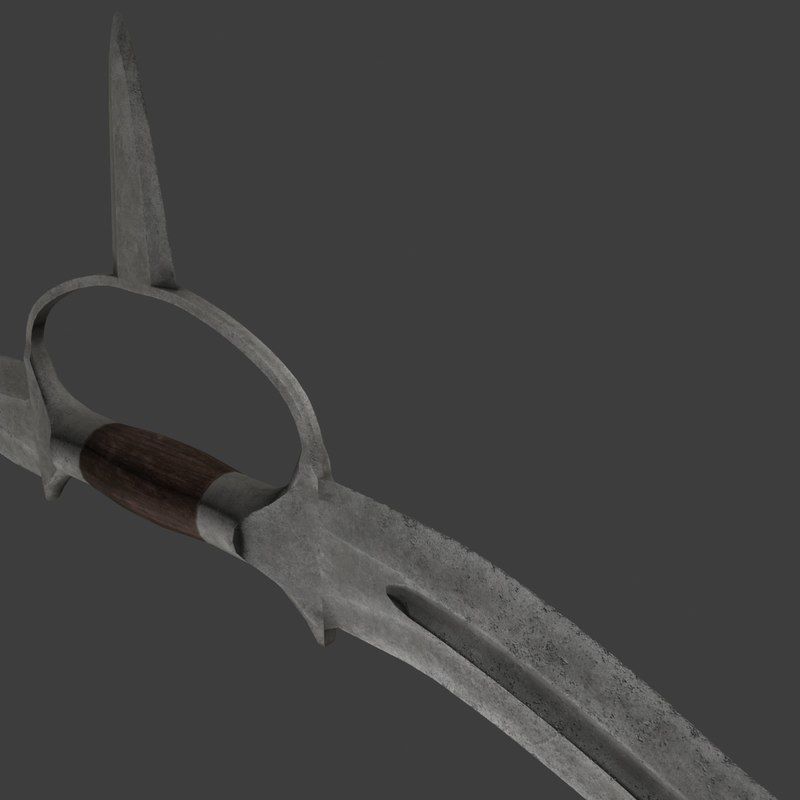 Indian thrusting knife 3D model_11