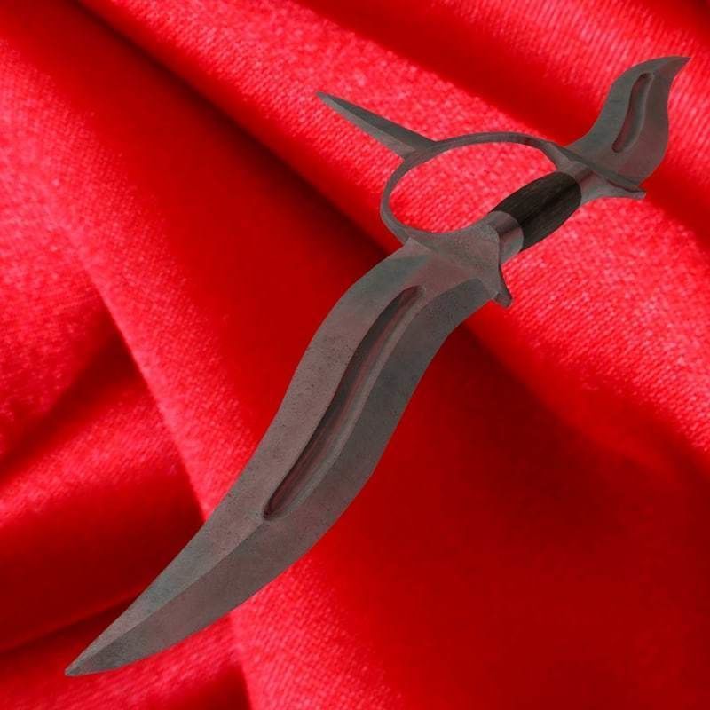 Indian thrusting knife 3D model_2