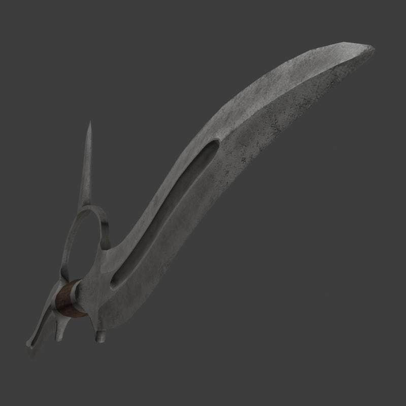 Indian thrusting knife 3D model_8