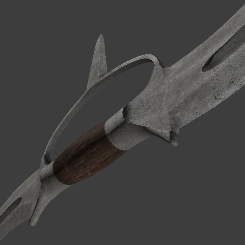 Indian thrusting knife 3D model_7