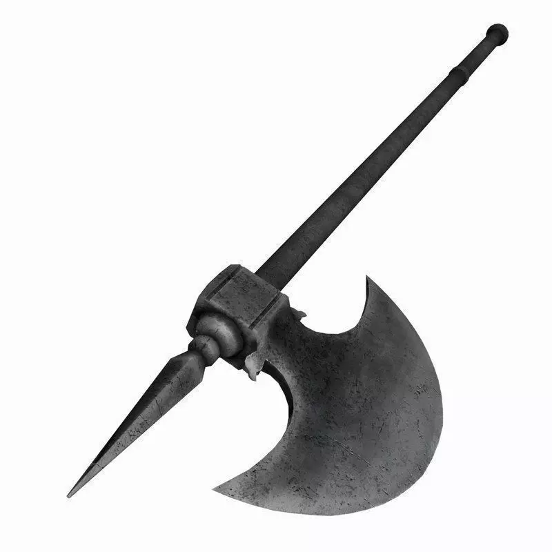 Indopersian battleaxe 3D model